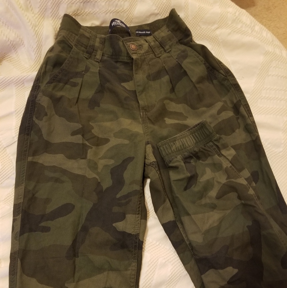 High waist camo pants